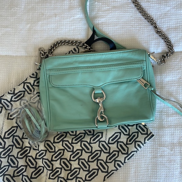 Rebecca Minkoff Ice Blue Crossbody Purse | 100% Leather - Picture 6 of 14